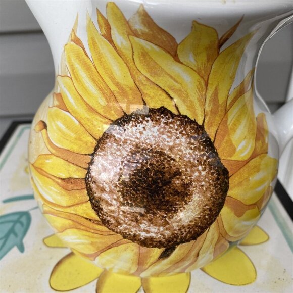 Vintage Pitcher Creamer Abbiamo Tutto by Spigarelli Sunflower Made in ITaly - Picture 6 of 8